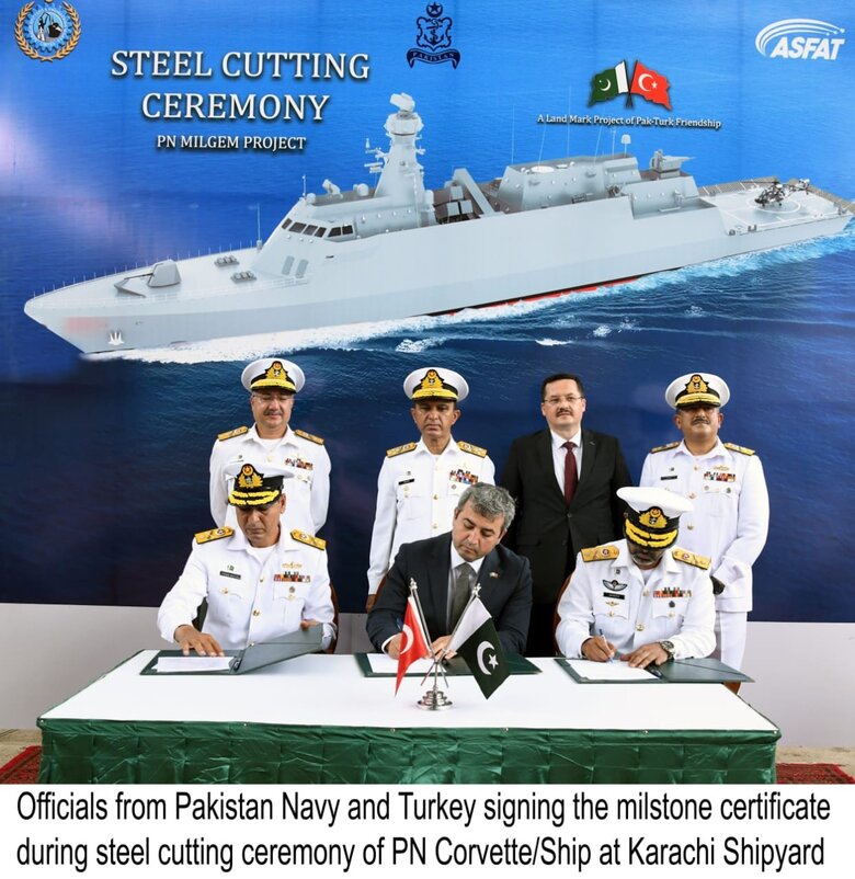 Pakistan MİLGEM Korveti Sac Kesim Töreni/4'üncü Gemi/Karaçi Tersanesi