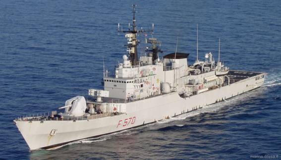 İtalyan Donanması bağlı Maestrale Sınıfı Firkateyn