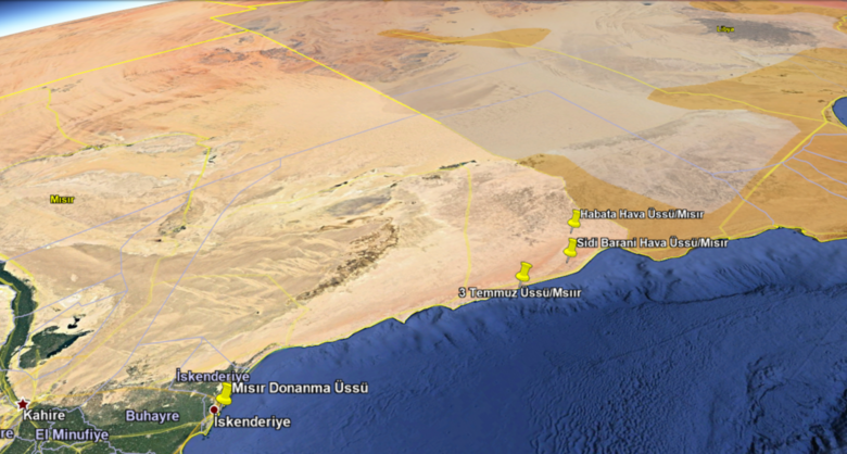 Mısır'ın Libya sınırına yakın olan askeri üsleri