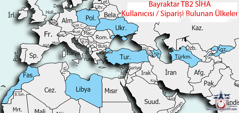 Bayraktar TB2 SİHA İhraç Edilen Ülkeler