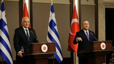 Yunan Dışişleri Bakanı Dendias ve Dışişleri Bakanı Mevlüt Çavuşoğlu