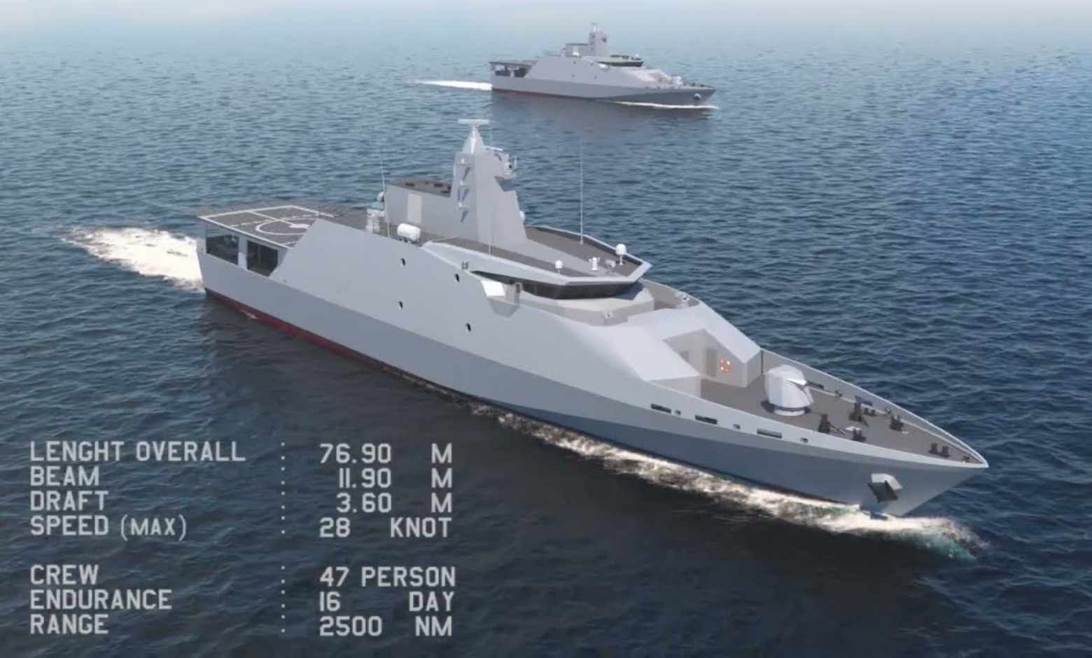 ¡Buque patrullero de alta mar de 76 m desde Dearsan a Nigeria!