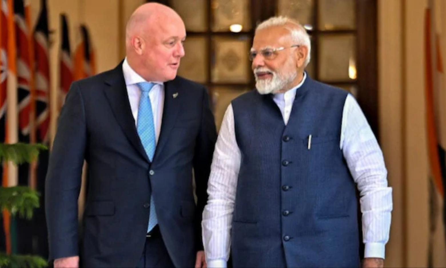 Hindistan Başbakanı Narendra Modi, Yeni Zelanda Başbakanı Christopher Luxon