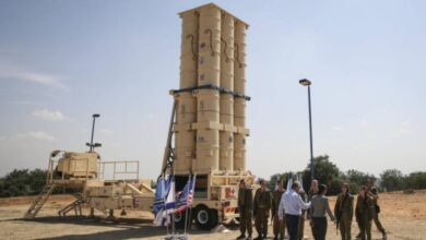 İsrail Hava Kuvvetleri üssünde bulunan IAF Arrow II füze fırlatıcısı