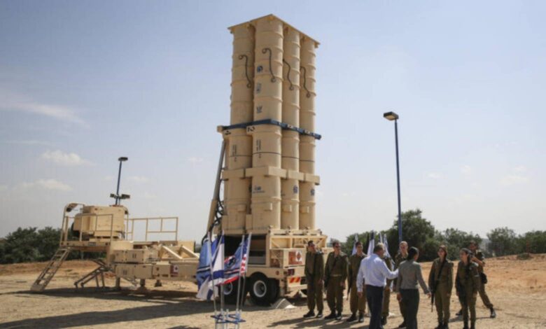 İsrail Hava Kuvvetleri üssünde bulunan IAF Arrow II füze fırlatıcısı