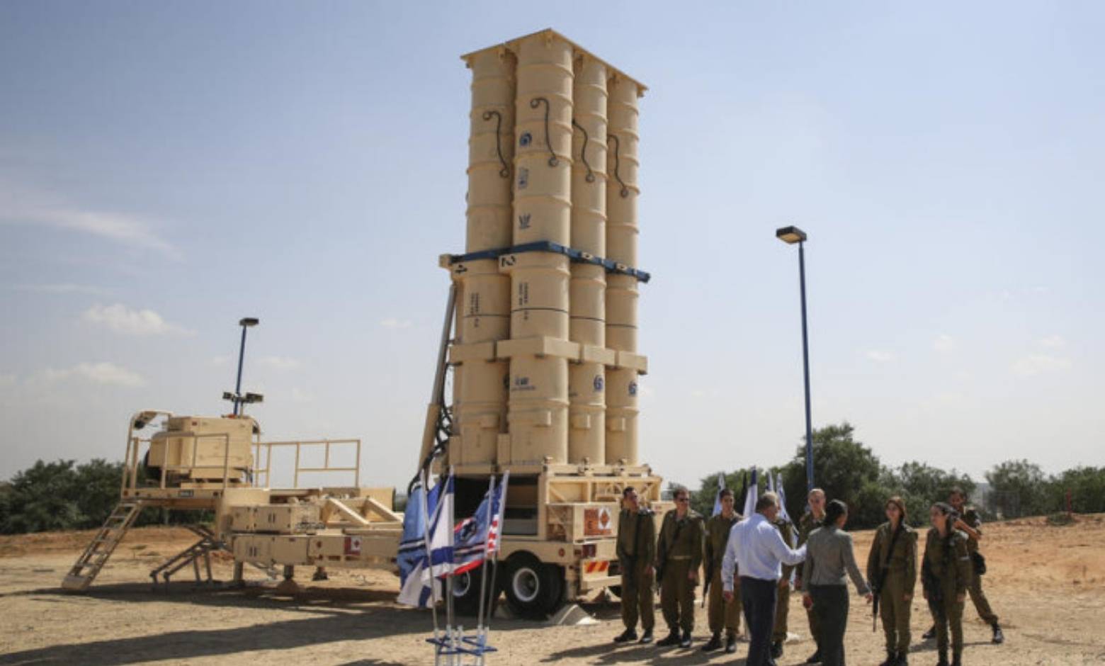 İsrail Hava Kuvvetleri üssünde bulunan IAF Arrow II füze fırlatıcısı