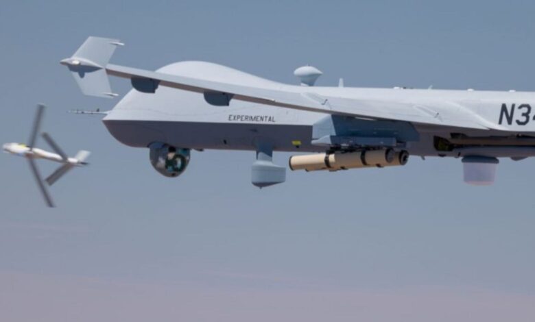 Bir Switchblade 600, MQ-9A'dan fırlatma