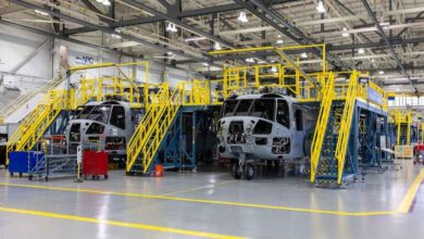 CH-53K King Stallion ağır yük helikopteri üretim bandı