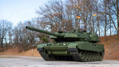 Trophy APS ile donatılmış Leopard 2A8 tankı.